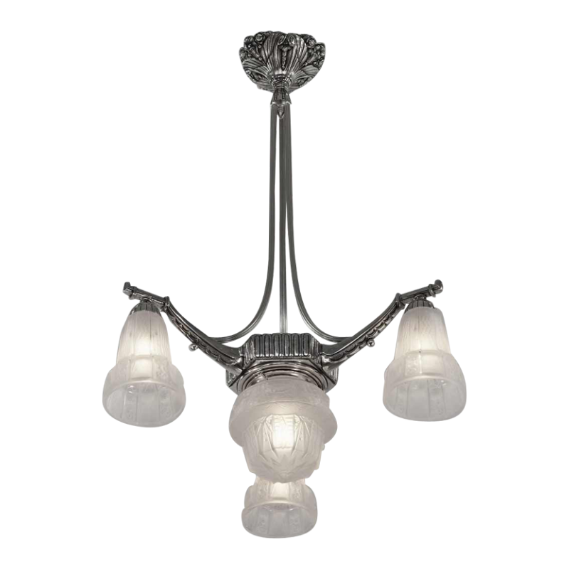 Muller frères : lustre art déco. France 1930