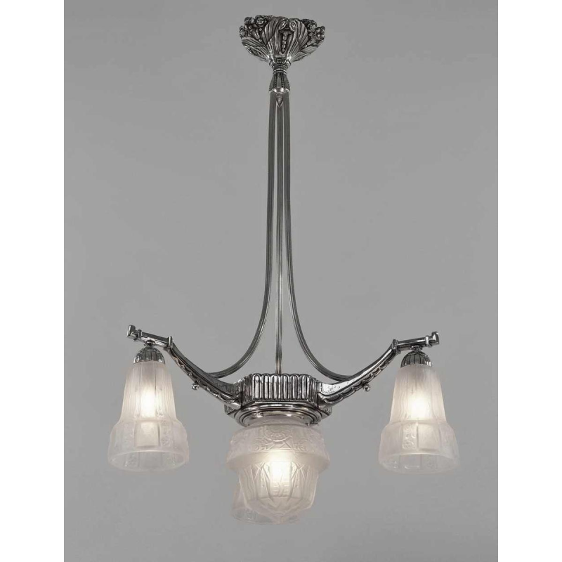 Muller frères : lustre art déco. France 1930