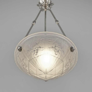 Maynadier : French art deco pendant ... 1930 chandelier France
