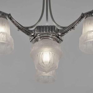 Muller frères : lustre art déco. France 1930
