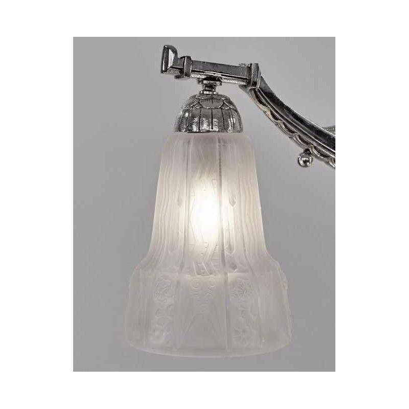 Muller frères : French art deco chandelier ... 1930 France