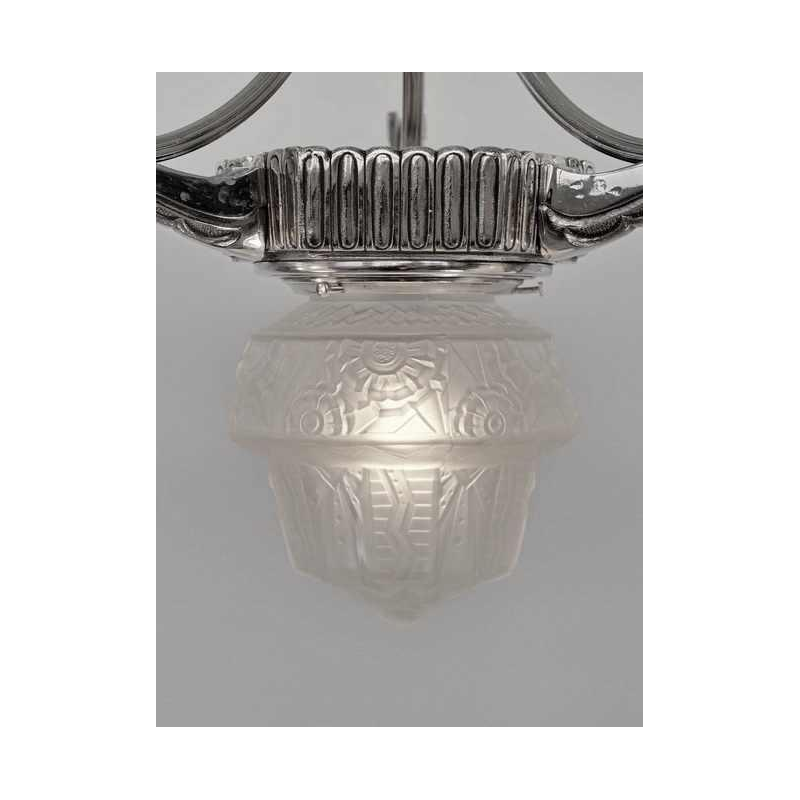 Muller frères : French art deco chandelier ... 1930 France