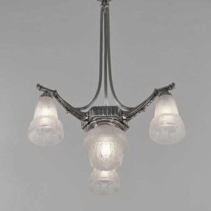 Muller frères : lustre art déco. France 1930