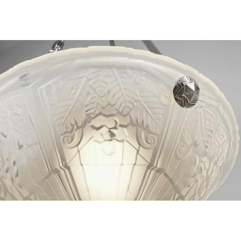 Maynadier : French art deco pendant ... 1930 chandelier France