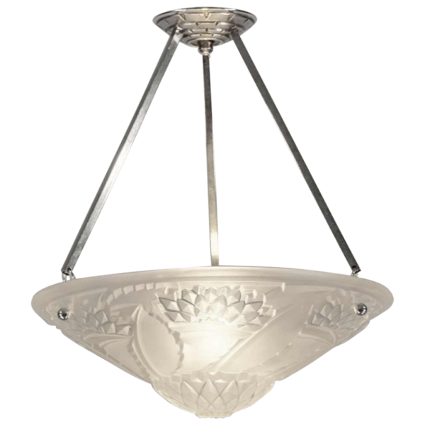 G.Viarmé : Franse 1930 art deco hanglamp