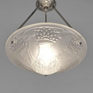Viarmé : French art deco pendant ... 1930 chandelier France