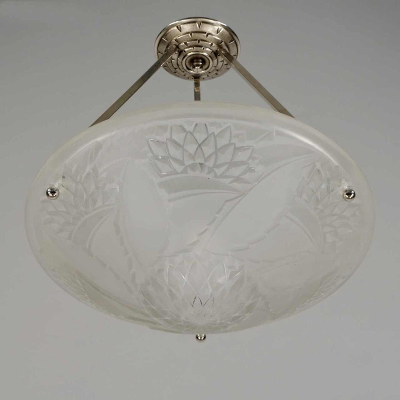 G.Viarmé : Franse 1930 art deco hanglamp