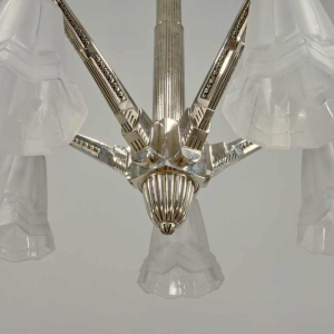 DEGUÉ : lustre art déco. France 1930