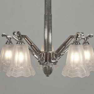 Degué : French art deco chandelier ... 1930 France