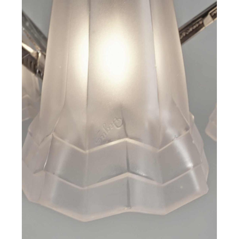 Degué : French art deco chandelier ... 1930 France