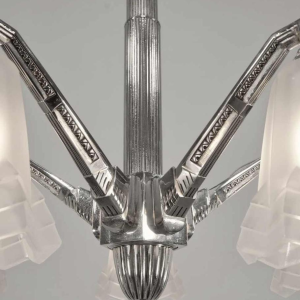 DEGUÉ : lustre art déco. France 1930