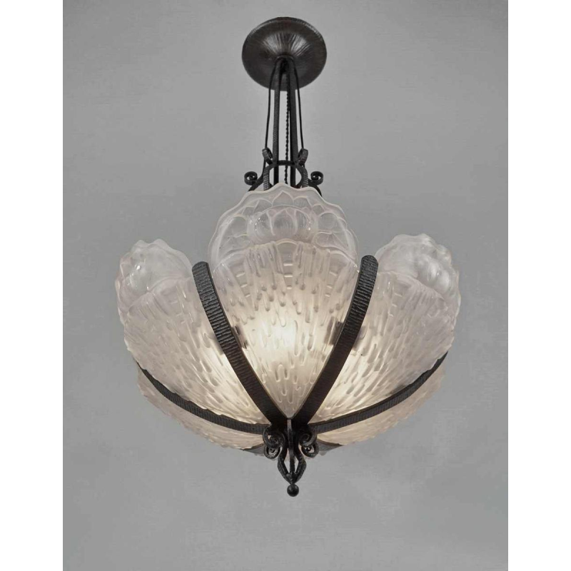 B.Morin : lustre art déco. France 1930