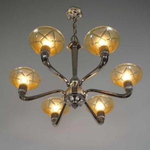 Hanots : lustre art déco, France 1930