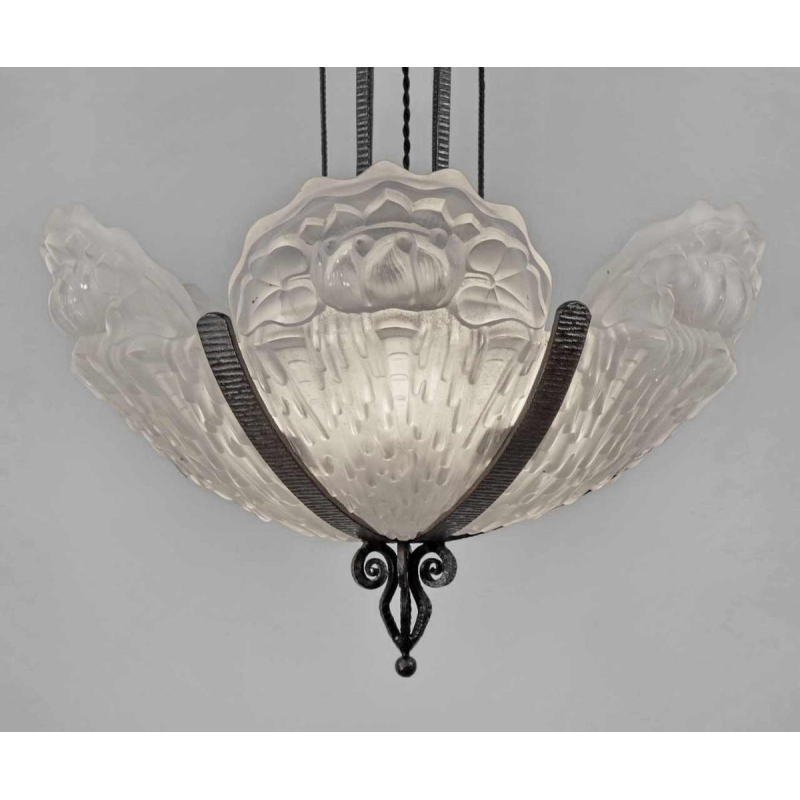 B.Morin : lustre art déco. France 1930