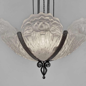 B.Morin : French art deco chandelier ... 1930 France