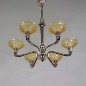 Hanots : lustre art déco, France 1930