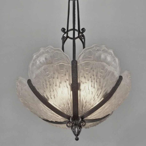 B.Morin : Franse 1930 art deco kroonluchter