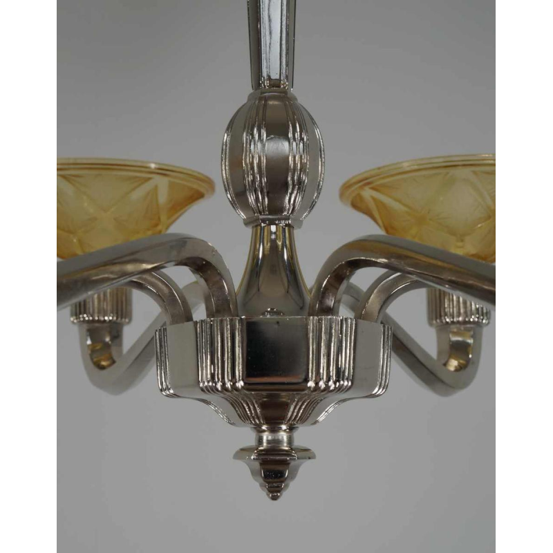Hanots : lustre art déco, France 1930
