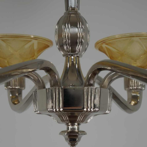 Hanots : lustre art déco, France 1930