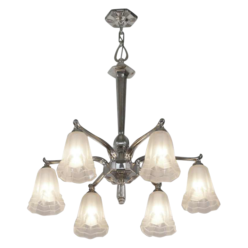 Degué : lustre art déco, France 1930