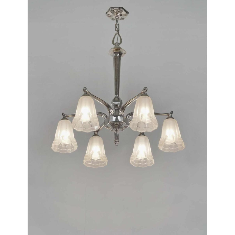 Degué : lustre art déco, France 1930