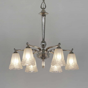 Degué : lustre art déco, France 1930