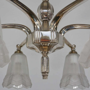 Degué : Franse 1930 art deco kroonluchter