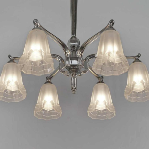 Degué : Franse 1930 art deco kroonluchter