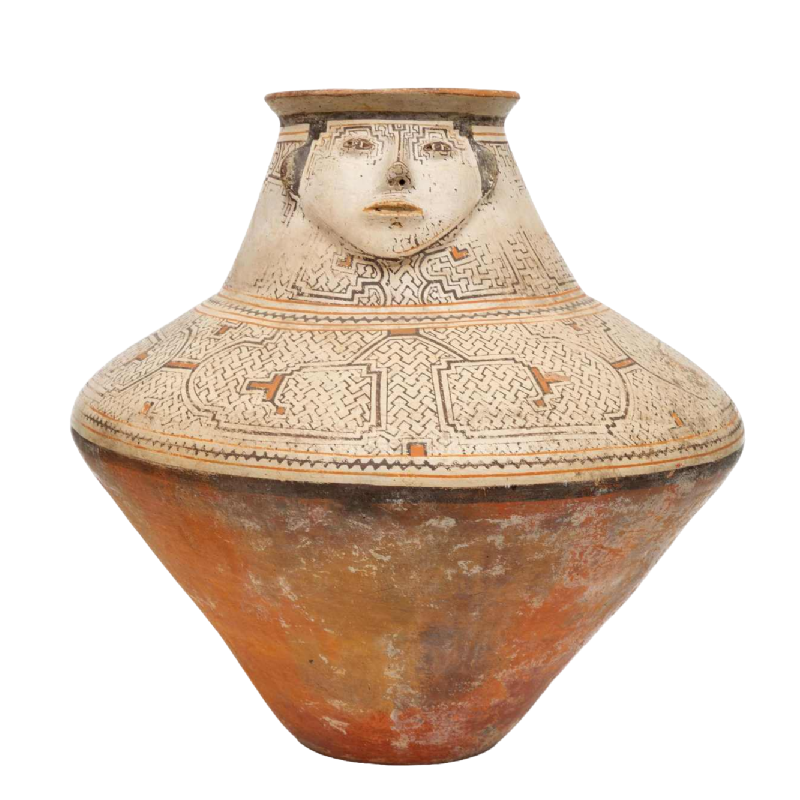Shipibo anthropomorphic jar Peru