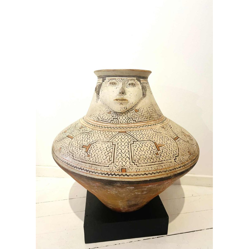 Shipibo anthropomorphic jar Peru