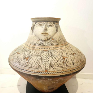 Shipibo anthropomorphic jar Peru