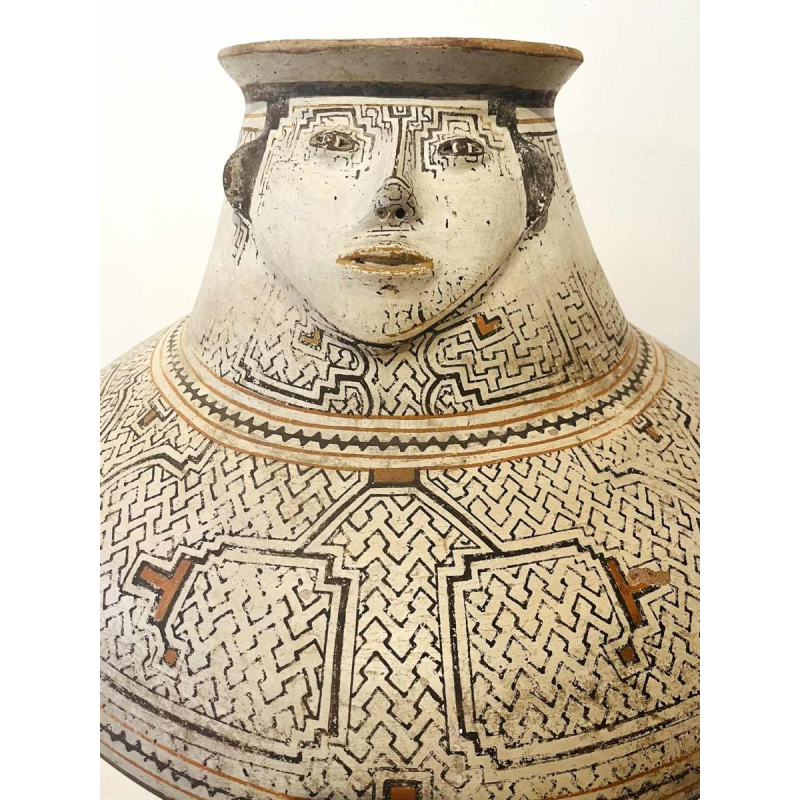Shipibo anthropomorphic jar Peru
