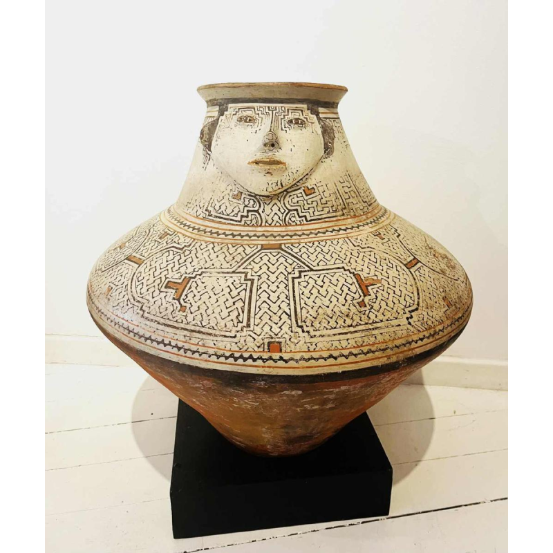 Shipibo anthropomorphic jar Peru