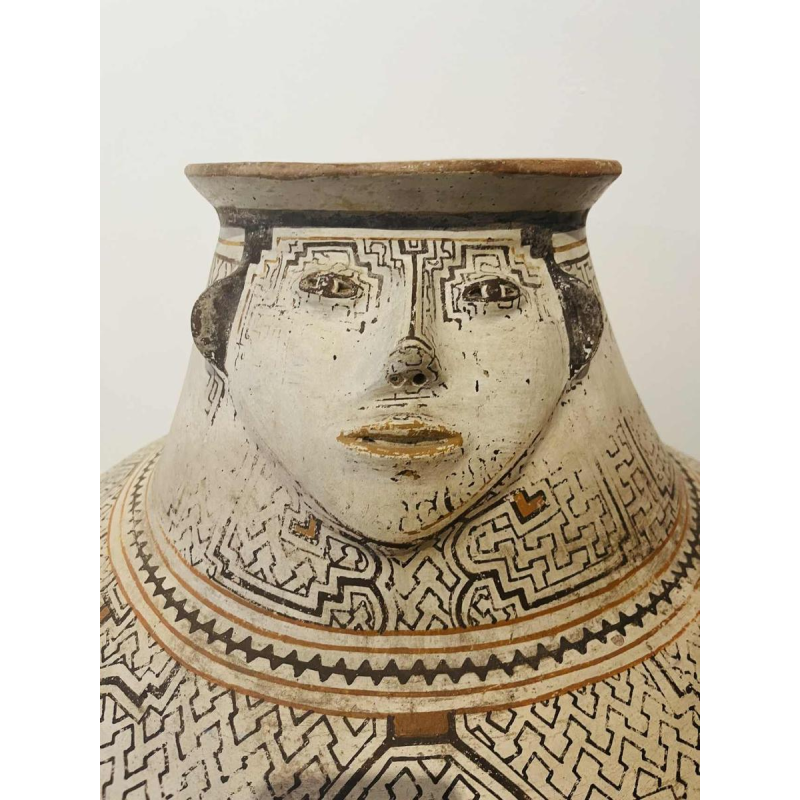 Shipibo anthropomorphic jar Peru