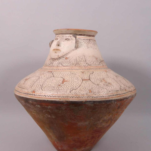 Shipibo anthropomorphic jar Peru