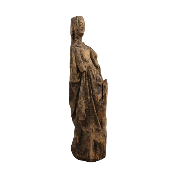 Beeldhouwwerk van hout “Sainte Barbe”, 16e eeuw