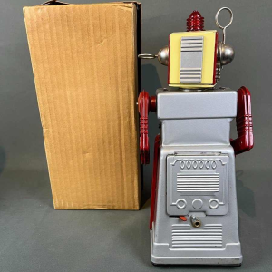 Chef Robotman, metalen robot van Yoshiya, Japan ca 1960