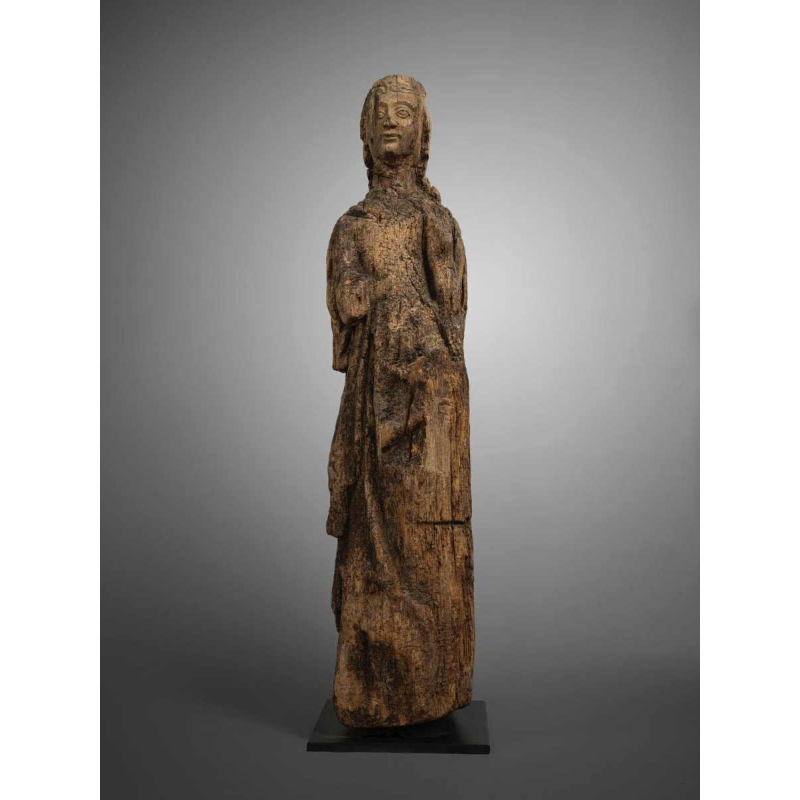 Beeldhouwwerk van hout “Sainte Barbe”, 16e eeuw