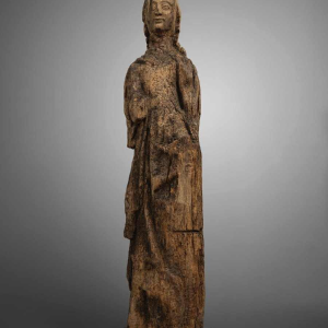 "Sainte Barbe" sculpture en bois sculpté, 16ème siècle