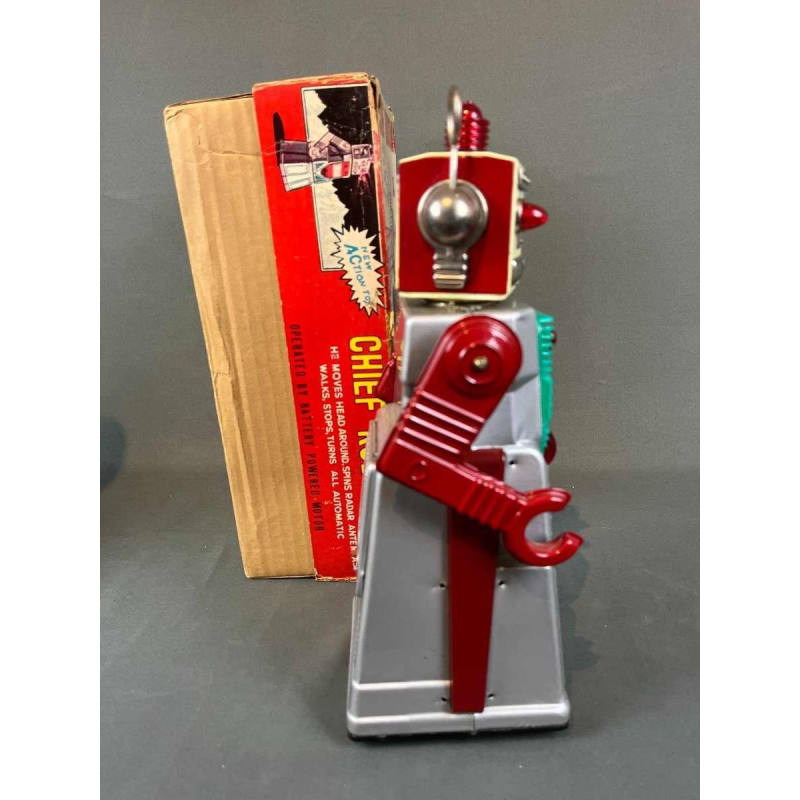Chef Robotman, metalen robot van Yoshiya, Japan ca 1960