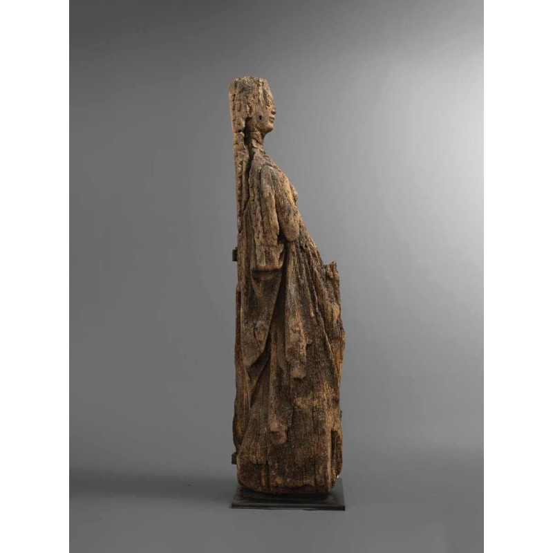 Beeldhouwwerk van hout “Sainte Barbe”, 16e eeuw