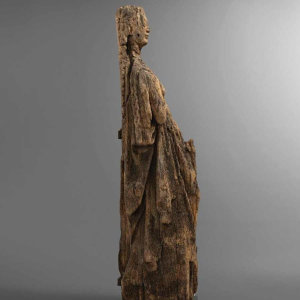 "Sainte Barbe" sculpture en bois sculpté, 16ème siècle