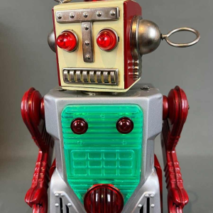 Chef Robotman, metalen robot van Yoshiya, Japan ca 1960