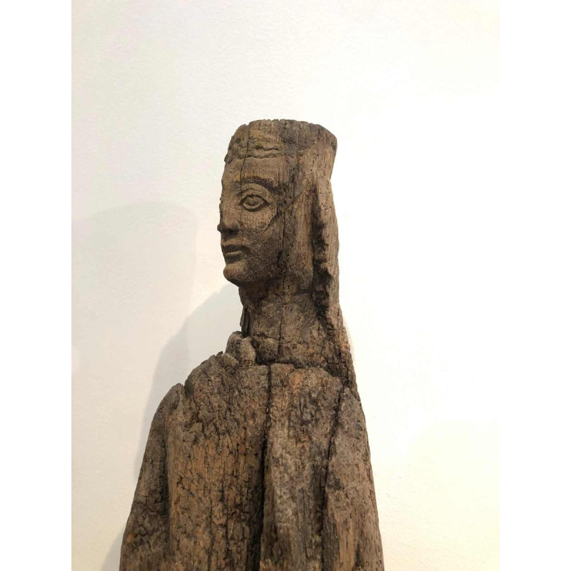 "Sainte Barbe" sculpture en bois sculpté, 16ème siècle