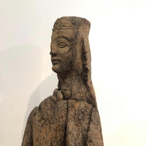 ‘Sainte Barbe’ carved wood sculpture, 16th century