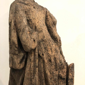 "Sainte Barbe" sculpture en bois sculpté, 16ème siècle
