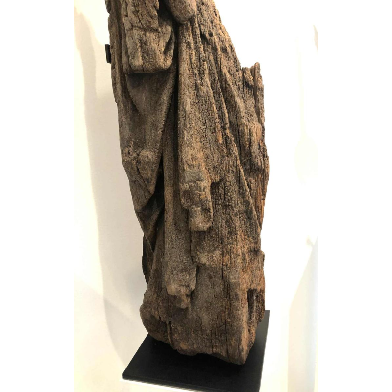 "Sainte Barbe" sculpture en bois sculpté, 16ème siècle