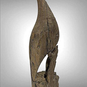 Paon Mnong ou Jarai Vietnam, sculpture en bois dur Taeng, fin 19ème siècle