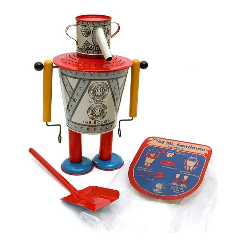 Mr Sandman The Robot Wolverine, metalen strandspeelgoed, perfecte staat 1947