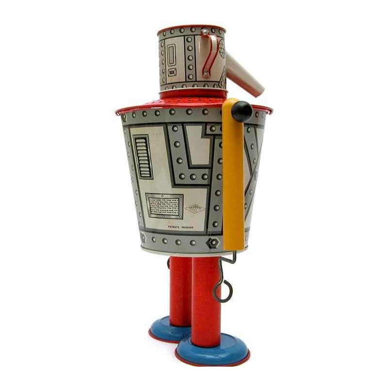 Mr Sandman The Robot Wolverine, jouet de plage en métal, parfait état 1947